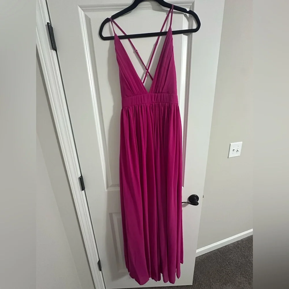 Pink Lily It All Begins With Love Magenta Maxi Dress - Picture 3 of 9
